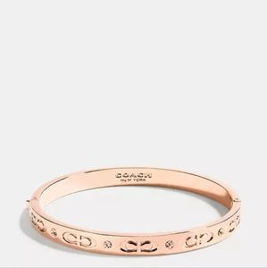 COACH Signature Hinged Bangle Bracelet NWT